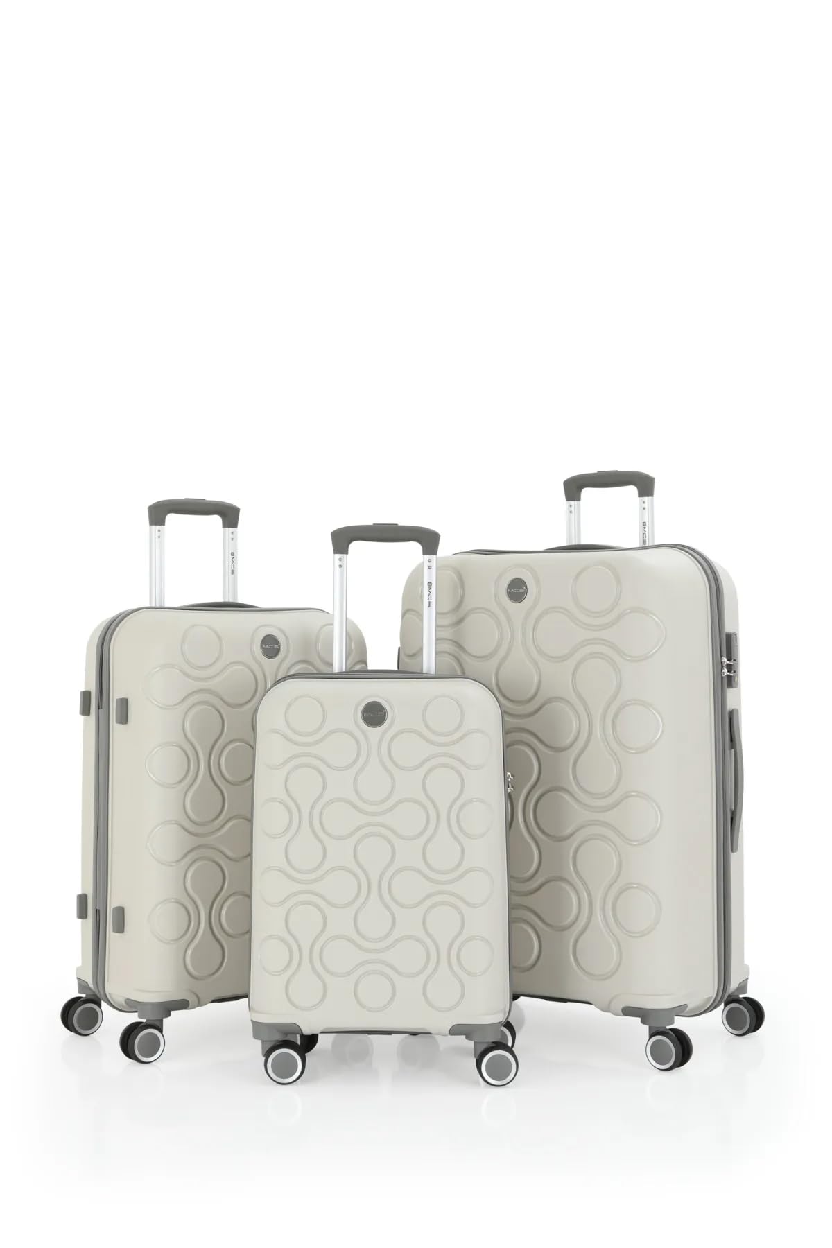 MÇS Polipropilen Üçlü Valiz Seti V376 Kemik Gri : Amazon.com.tr: Moda